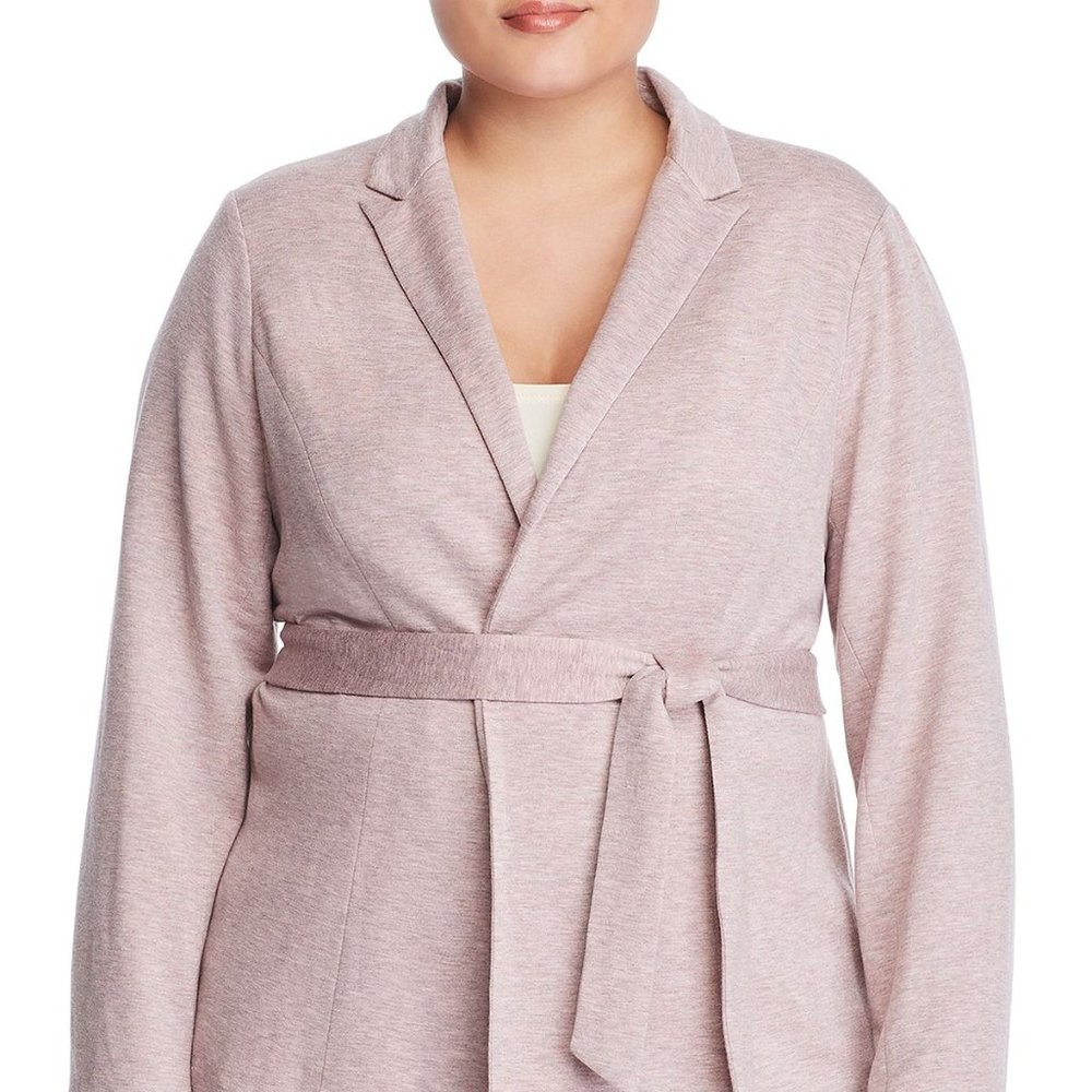 Bobeau Womens Plus Baron Knit Office Blazer Fig Color B4HP